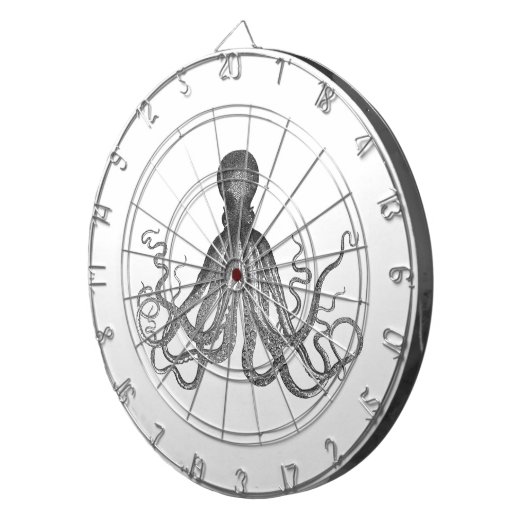 Kraken - schwarze riesige Krake/Cthulu Dartscheibe (Vorderseite rechts)