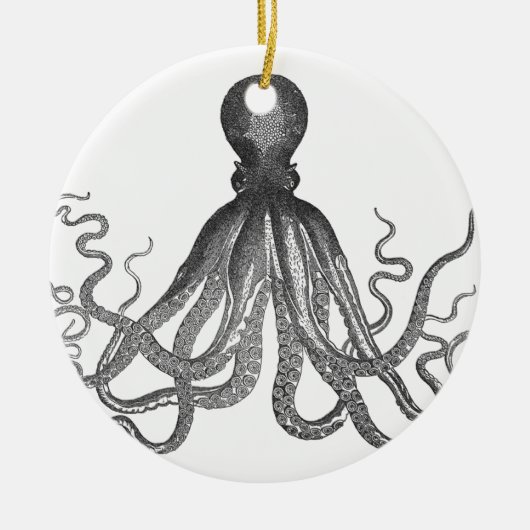 Kraken - schwarze riesige Krake/Cthulu Keramik Ornament (Vorne)