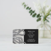 Kraken - schwarze riesige Krake/Cthulu Visitenkarte (Stehend Vorderseite)