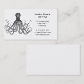 Kraken - schwarze riesige Krake/Cthulu Visitenkarte (Vorne/Hinten)