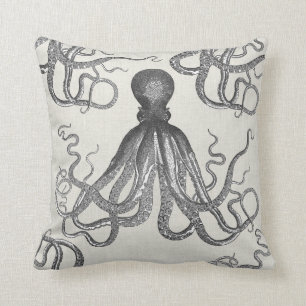 Kraken - Schwarzer Riesen-Oktopus / Cthulhu Kissen