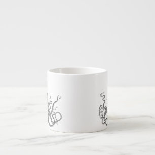 Kraken - Schwarzer Riesen-Oktopus / Cthulu Espressotasse