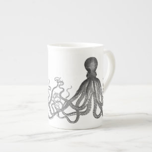 Kraken - Schwarzer Riesen-Oktopus / Cthulu Porzellantasse