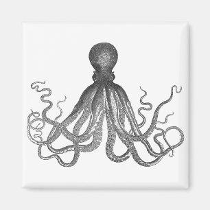 Kraken - Schwarzer Riesenoktopus / Cthulu Magnet