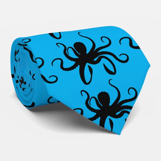 Kraken-Silhouette Thunder_Cove Krawatte (Gerollt)