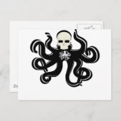 KRAKEN SKULL TATTOO ART DRUCKEN POSTKARTE (Vorne/Hinten)