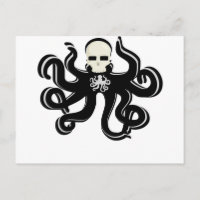KRAKEN SKULL TATTOO ART DRUCKEN