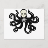KRAKEN SKULL TATTOO ART DRUCKEN POSTKARTE (Vorderseite)
