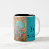 Kraken-Spaß-Tasse Zweifarbige Tasse (VorderseiteRechts)