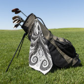 Kraken Steampunk Octopus Verziert Black Golfhandtuch (Gras)