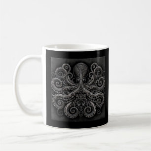 Kraken Steampunk Octopus Verziert Black Kaffeetasse