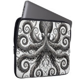 Kraken Steampunk Octopus Verziert Black Laptopschutzhülle (Vorne Rechts)