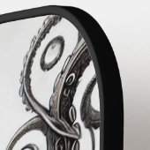 Kraken Steampunk Octopus Verziert Black Pickleball Schläger (Linke Seite)