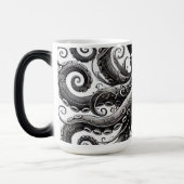 Kraken Steampunk Octopus Verziert Black Verwandlungstasse (Links)
