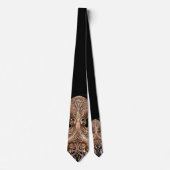 Kraken Steampunk Octopus Verziert Gold und Black Krawatte (Vorderseite)