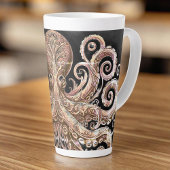 Kraken Steampunk Octopus Verziert Gold und Black Milchtasse