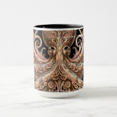 Kraken Steampunk Octopus Verziert Gold und Black Tasse (Zentrum)