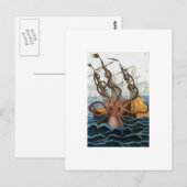 Kraken Steampunk Octopus Vintag Postkarte (Vorne/Hinten)