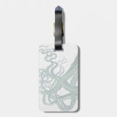 Kraken Tentacles Grün und Blau Gepäckanhänger (Rückseite vertikal)