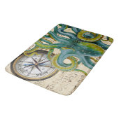 Kraken-Tentakel-Kompass-Musik Badematte (Schrägansicht)