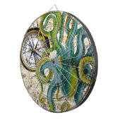 Kraken-Tentakel-Kompass-Musik Dartscheibe (Vorderseite rechts)