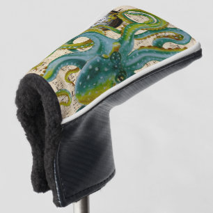 Kraken-Tentakel-Kompass-Musik Golf Headcover