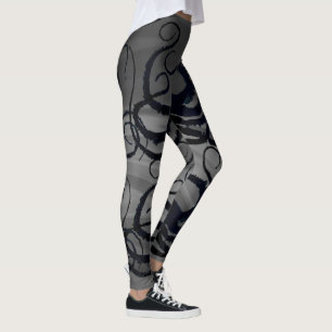 Kraken-Tentakeln auf Grau - Leggings