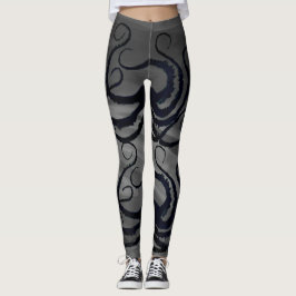Kraken-Tentakeln auf Grau - Leggings