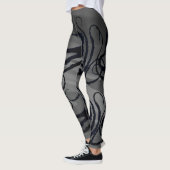 Kraken-Tentakeln auf Grau - Leggings (Links)
