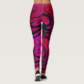 Kraken-Tentakeln auf heißem Rosa - Leggings (Rückseite)