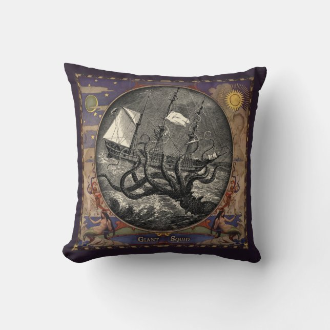 Kraken Throw Pillow II Kissen (Vorderseite)