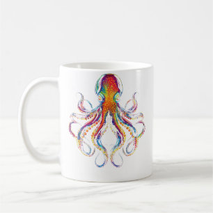 Kraken Tintenfisch Bunter Ozean Tauchen Kaffeetasse