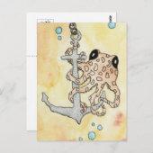 Kraken und Anker Postkarte (Vorne/Hinten)