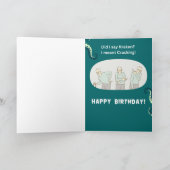 Kraken und Cracken der Geburtskarte Einladung (Innenseite)