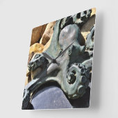 Kraken- und Felsenstrand Quadratische Wanduhr (Winkel)