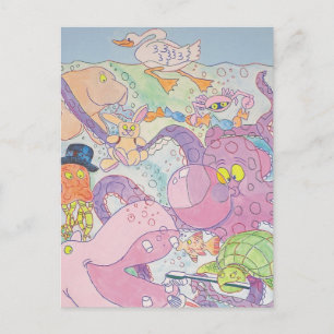 Kraken und Freunde Postkarte