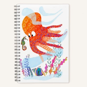 Kraken- und Ocean Friends SpiralNotebook Notizblock