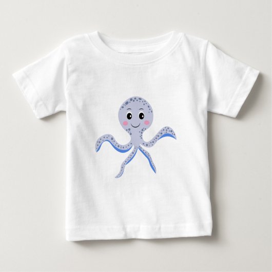 Kraken unter dem Meereskidsmuster Baby T-shirt (Vorderseite)