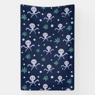 Kraken unter dem Meereskidsmuster Banner