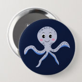 Kraken unter dem Meereskidsmuster Button (Vorne & Hinten)