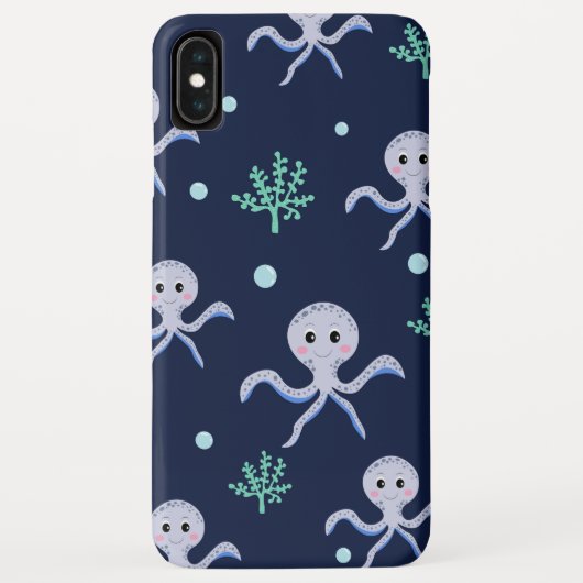 Kraken unter dem Meereskidsmuster Case-Mate iPhone Hülle (Rückseite)