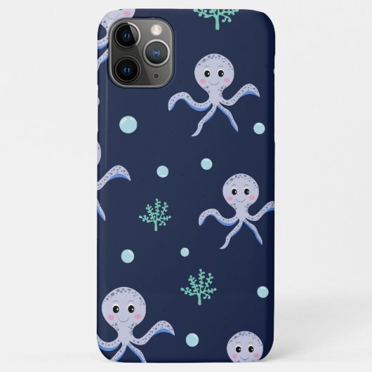 Kraken unter dem Meereskidsmuster Case-Mate iPhone Hülle (Rückseite)