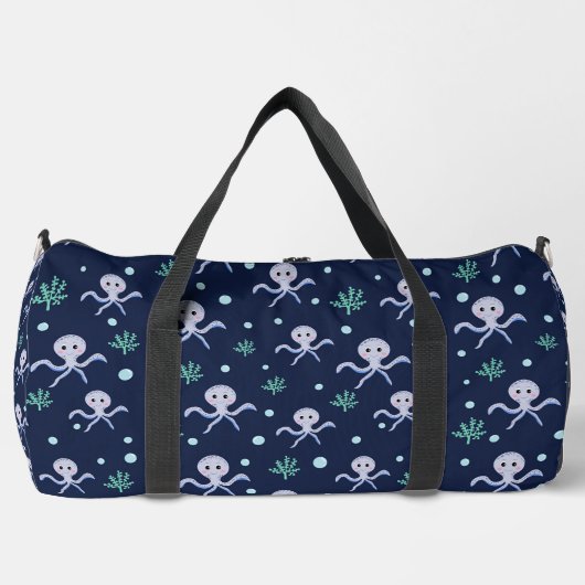 Kraken unter dem Meereskidsmuster Duffle Bag (Vorderseite)