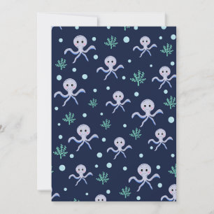 Kraken unter dem Meereskidsmuster Einladung