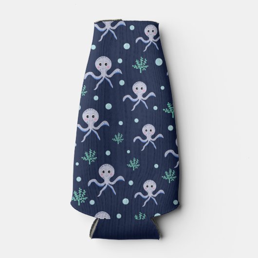 Kraken unter dem Meereskidsmuster Flaschenkühler (Vorderseite)