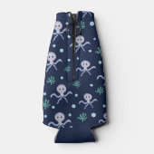 Kraken unter dem Meereskidsmuster Flaschenkühler (Rückseite)