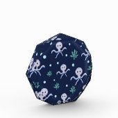 Kraken unter dem Meereskidsmuster Fotoblock (Links)