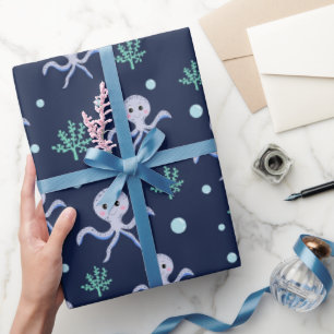 Kraken unter dem Meereskidsmuster Geschenkpapier