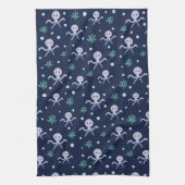 Kraken unter dem Meereskidsmuster Geschirrtuch (Vertikal)