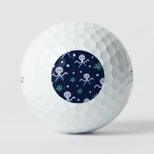 Kraken unter dem Meereskidsmuster Golfball (Vorderseite)